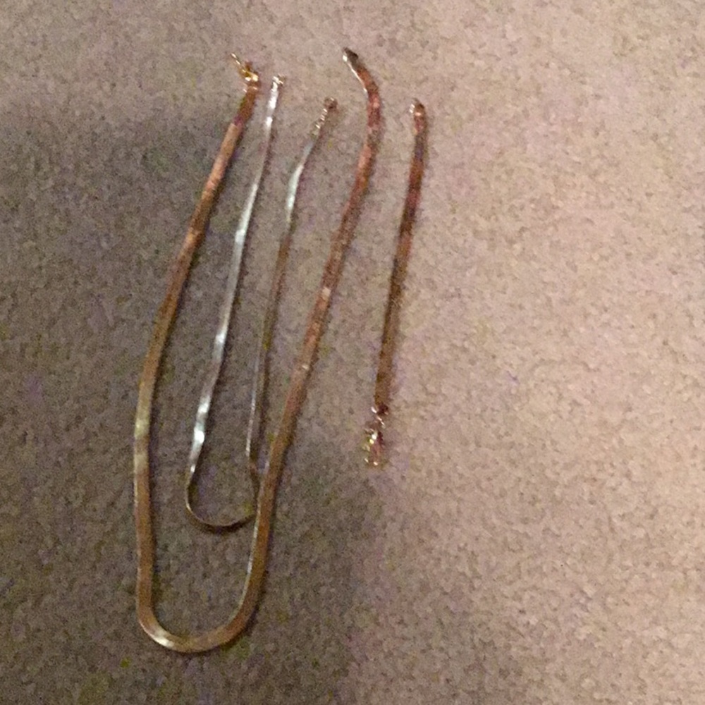 Nice gold tone necklaces and bracelet